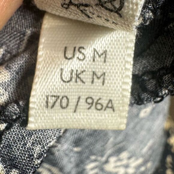 Free People Intimately black cream ditsy floral smocked sundress size medium NWT - Picture 9 of 9